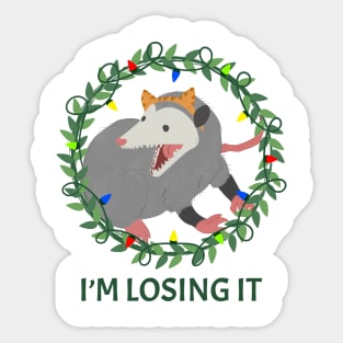 I’m losing it opossum going crazy Sticker